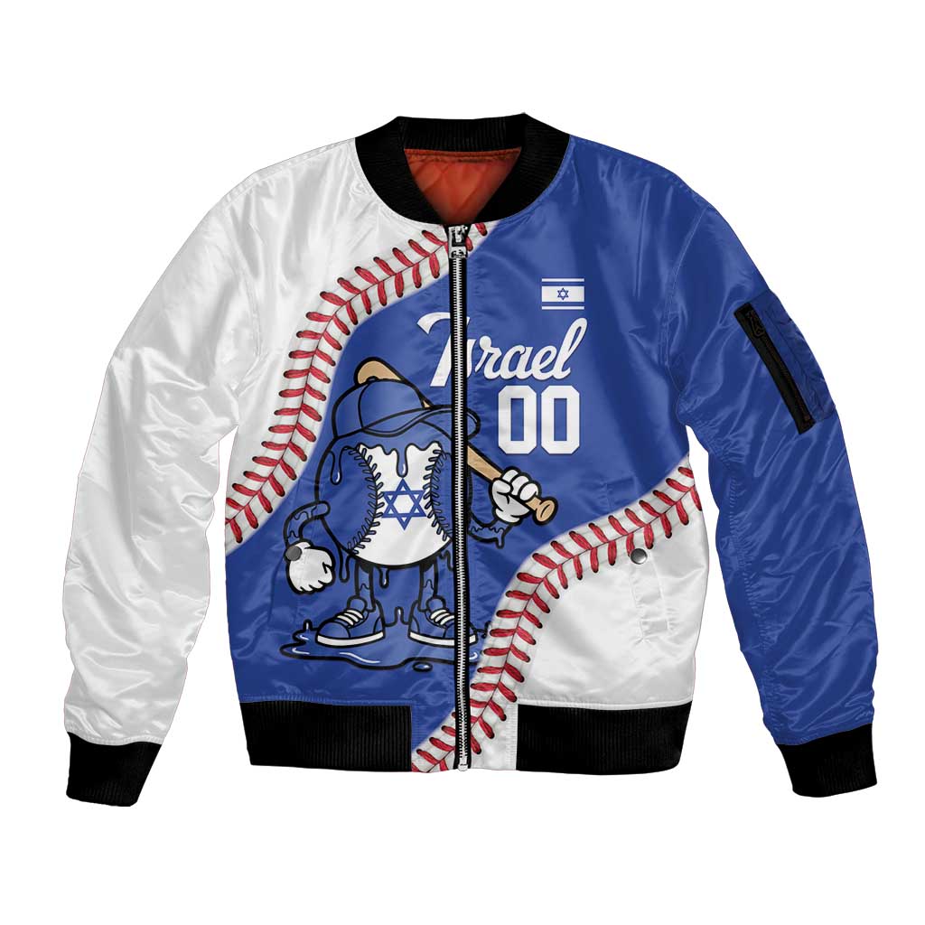 Israel 2026 Baseball Custom Sleeve Zip Bomber Jacket Go Champions Drip Style