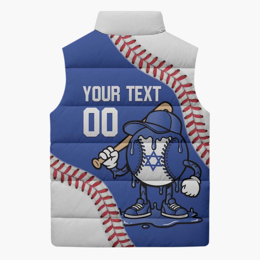 Israel 2026 Baseball Custom Sleeveless Puffer Jacket Go Champions Drip Style