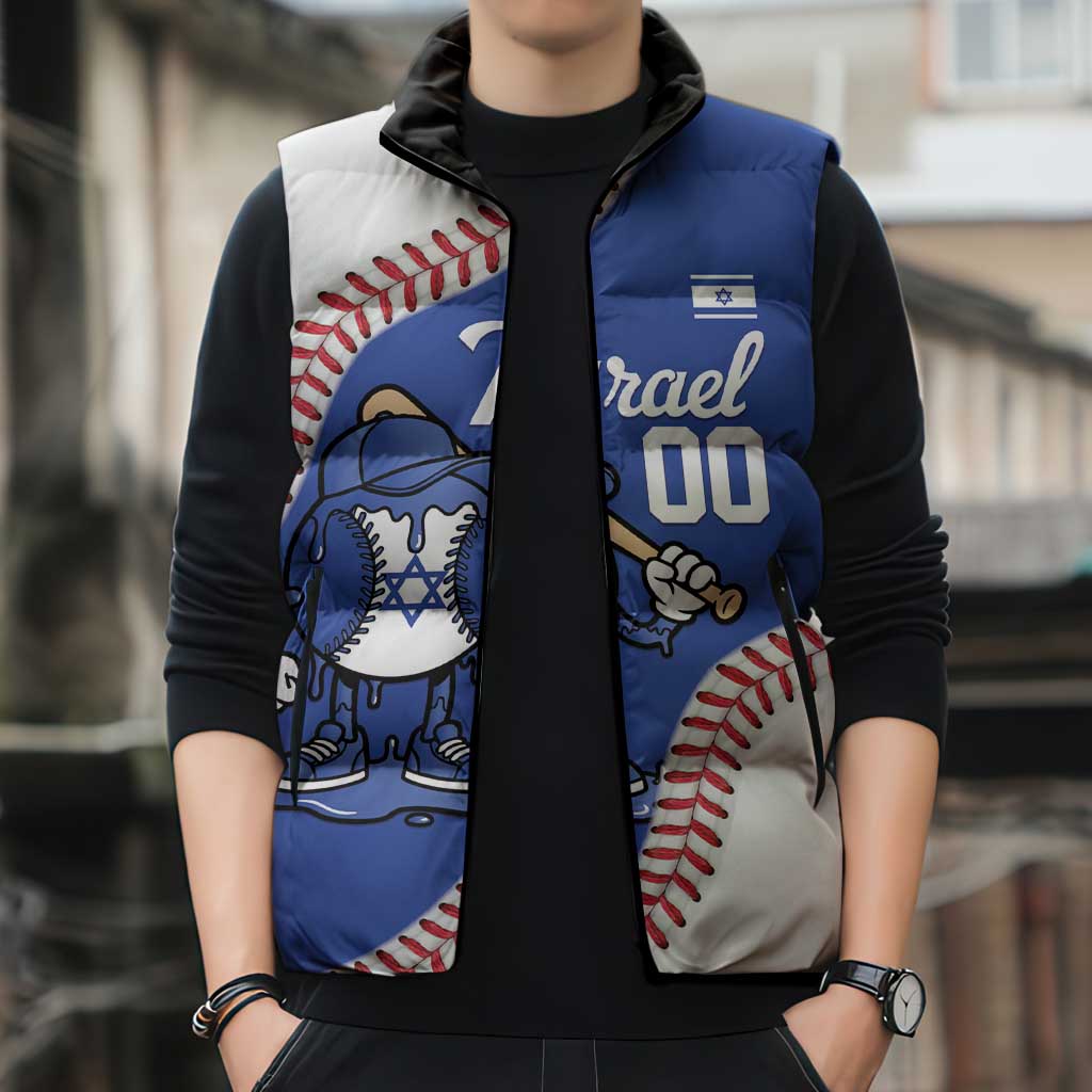 Israel 2026 Baseball Custom Sleeveless Puffer Jacket Go Champions Drip Style