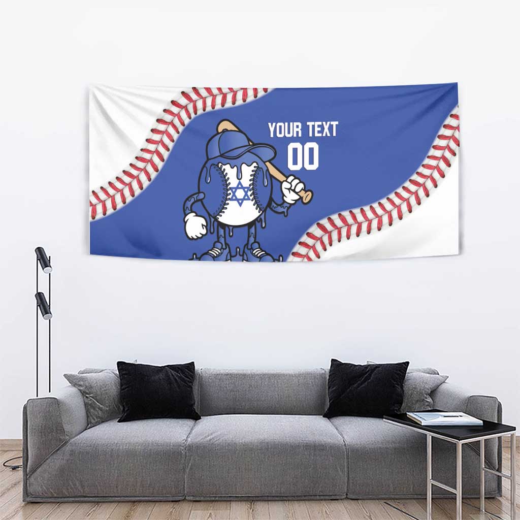 Israel 2026 Baseball Custom Tapestry Go Champions Drip Style