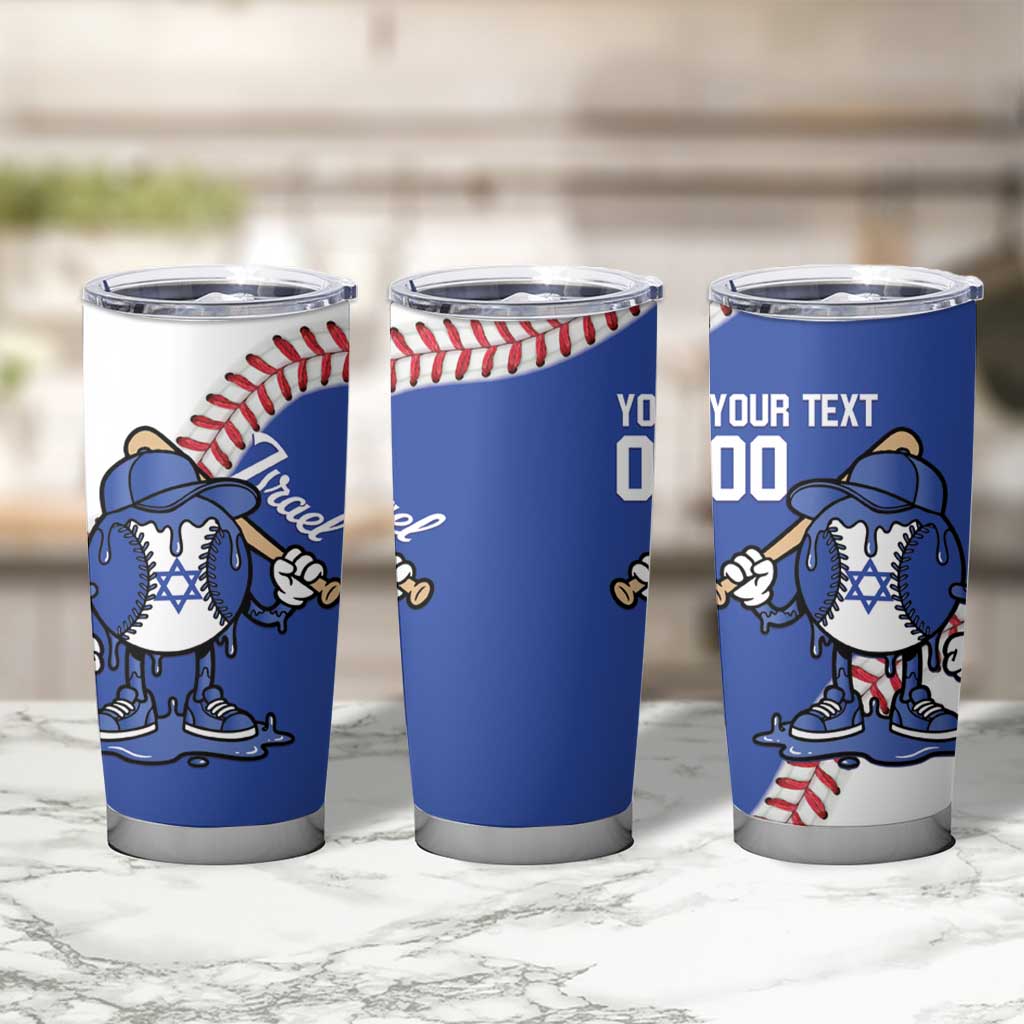 Israel 2026 Baseball Custom Tumbler Cup Go Champions Drip Style