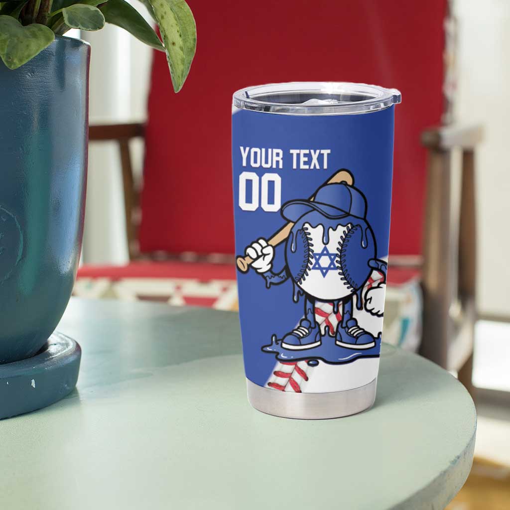 Israel 2026 Baseball Custom Tumbler Cup Go Champions Drip Style