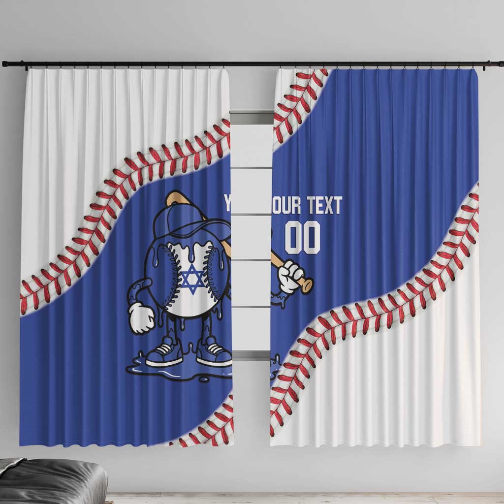 Israel 2026 Baseball Custom Window Curtain Go Champions Drip Style
