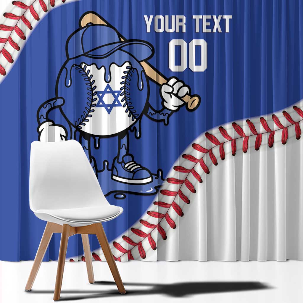 Israel 2026 Baseball Custom Window Curtain Go Champions Drip Style