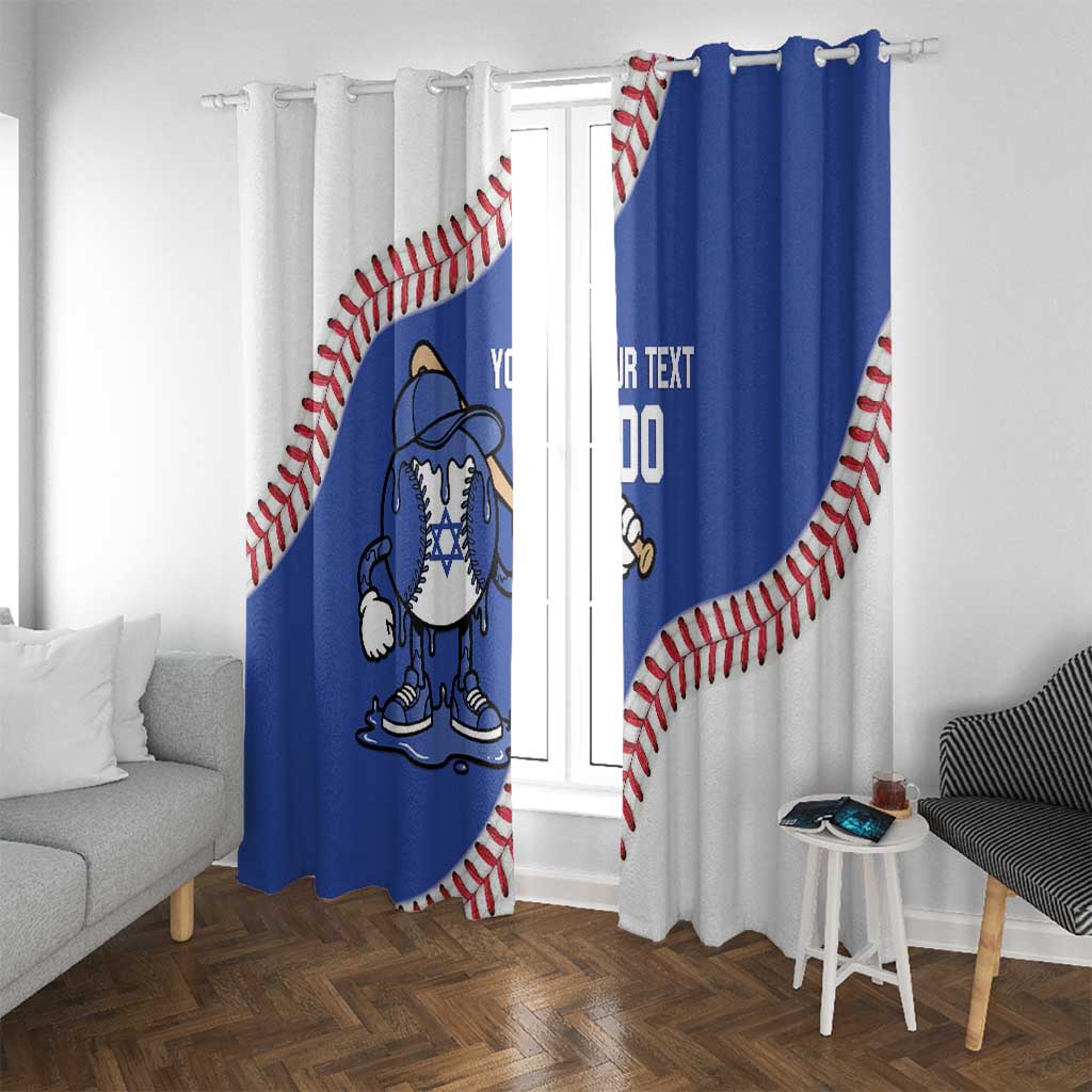Israel 2026 Baseball Custom Window Curtain Go Champions Drip Style