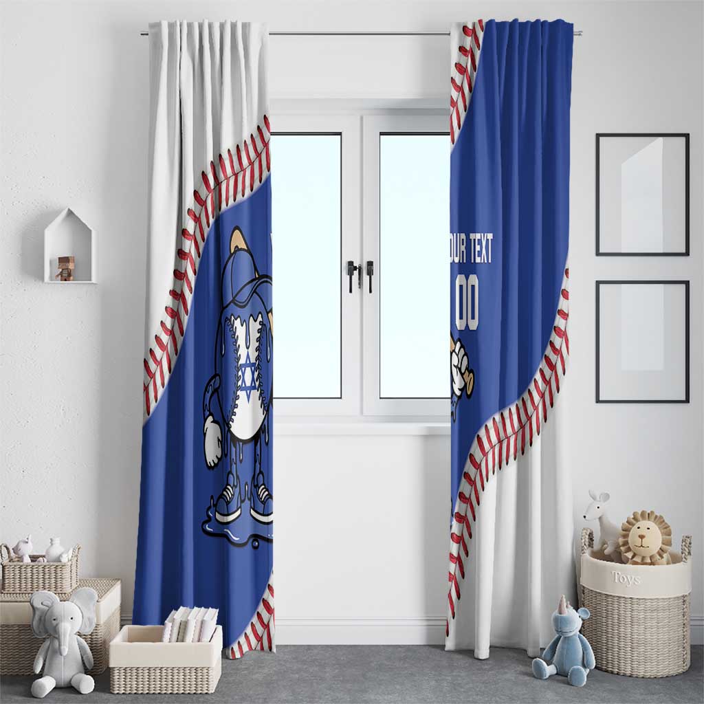Israel 2026 Baseball Custom Window Curtain Go Champions Drip Style