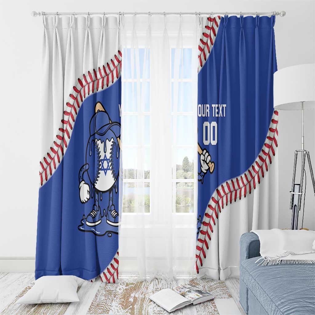Israel 2026 Baseball Custom Window Curtain Go Champions Drip Style