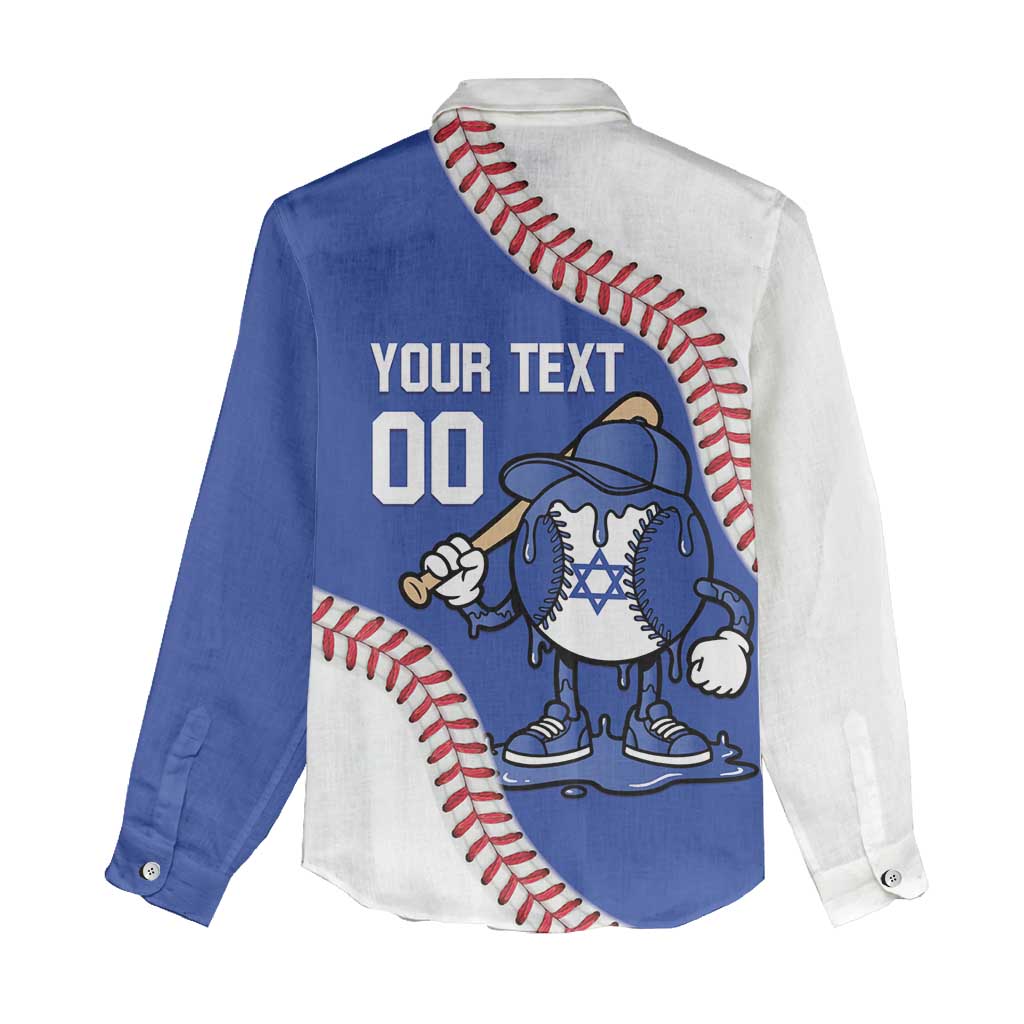 Israel 2026 Baseball Custom Women Casual Shirt Go Champions Drip Style
