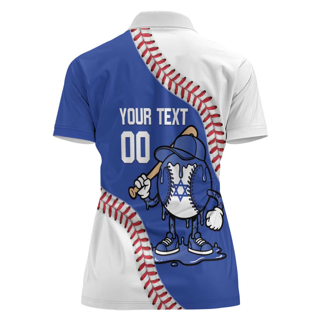 Israel 2026 Baseball Custom Women Polo Shirt Go Champions Drip Style