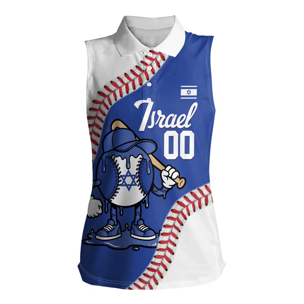 Israel 2026 Baseball Custom Women Sleeveless Polo Shirt Go Champions Drip Style