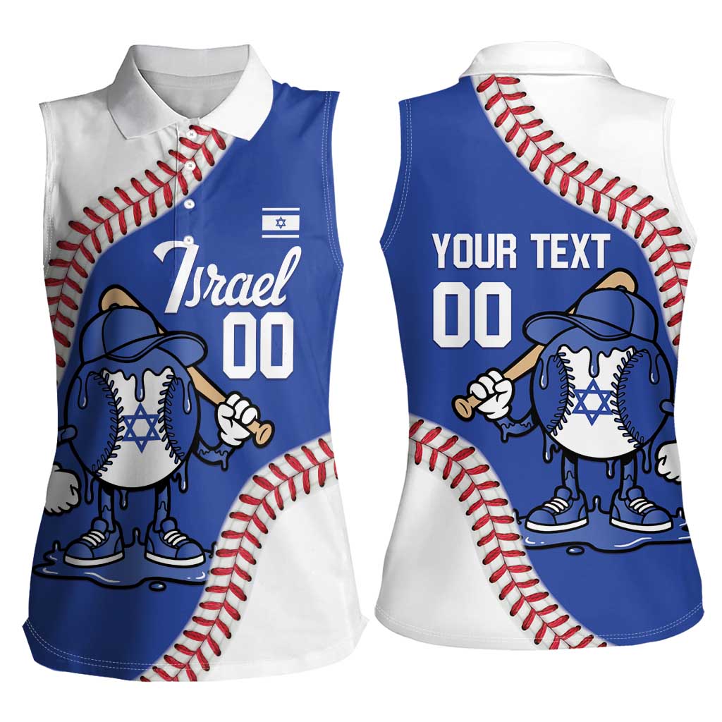 Israel 2026 Baseball Custom Women Sleeveless Polo Shirt Go Champions Drip Style