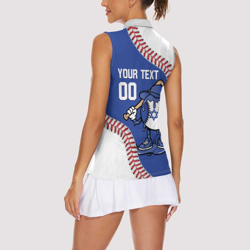 Israel 2026 Baseball Custom Women Sleeveless Polo Shirt Go Champions Drip Style