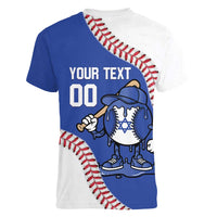 Israel 2026 Baseball Custom Women V-Neck T-Shirt Go Champions Drip Style