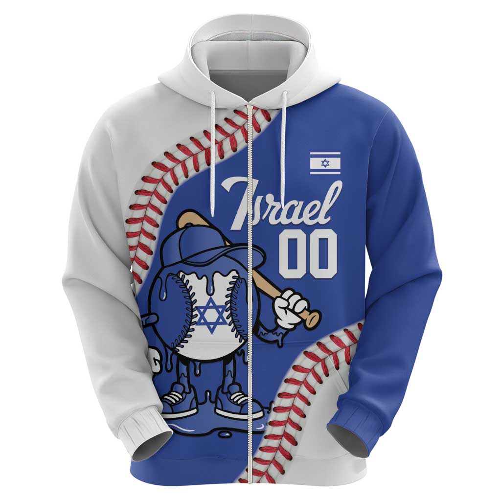Israel 2026 Baseball Custom Zip Hoodie Go Champions Drip Style
