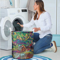 Team Punch The Monkey Laundry Basket Baby Monkey Stay Strong Graffiti Style