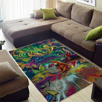 Team Punch The Monkey Area Rug Baby Monkey Stay Strong Graffiti Style