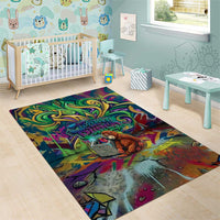 Team Punch The Monkey Area Rug Baby Monkey Stay Strong Graffiti Style