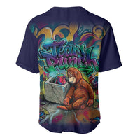 Team Punch The Monkey Baseball Jersey Baby Monkey Stay Strong Graffiti Style