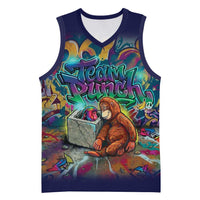 Team Punch The Monkey Basketball Jersey Baby Monkey Stay Strong Graffiti Style