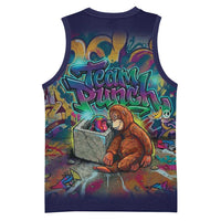 Team Punch The Monkey Basketball Jersey Baby Monkey Stay Strong Graffiti Style