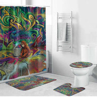 Team Punch The Monkey Bathroom Set Baby Monkey Stay Strong Graffiti Style