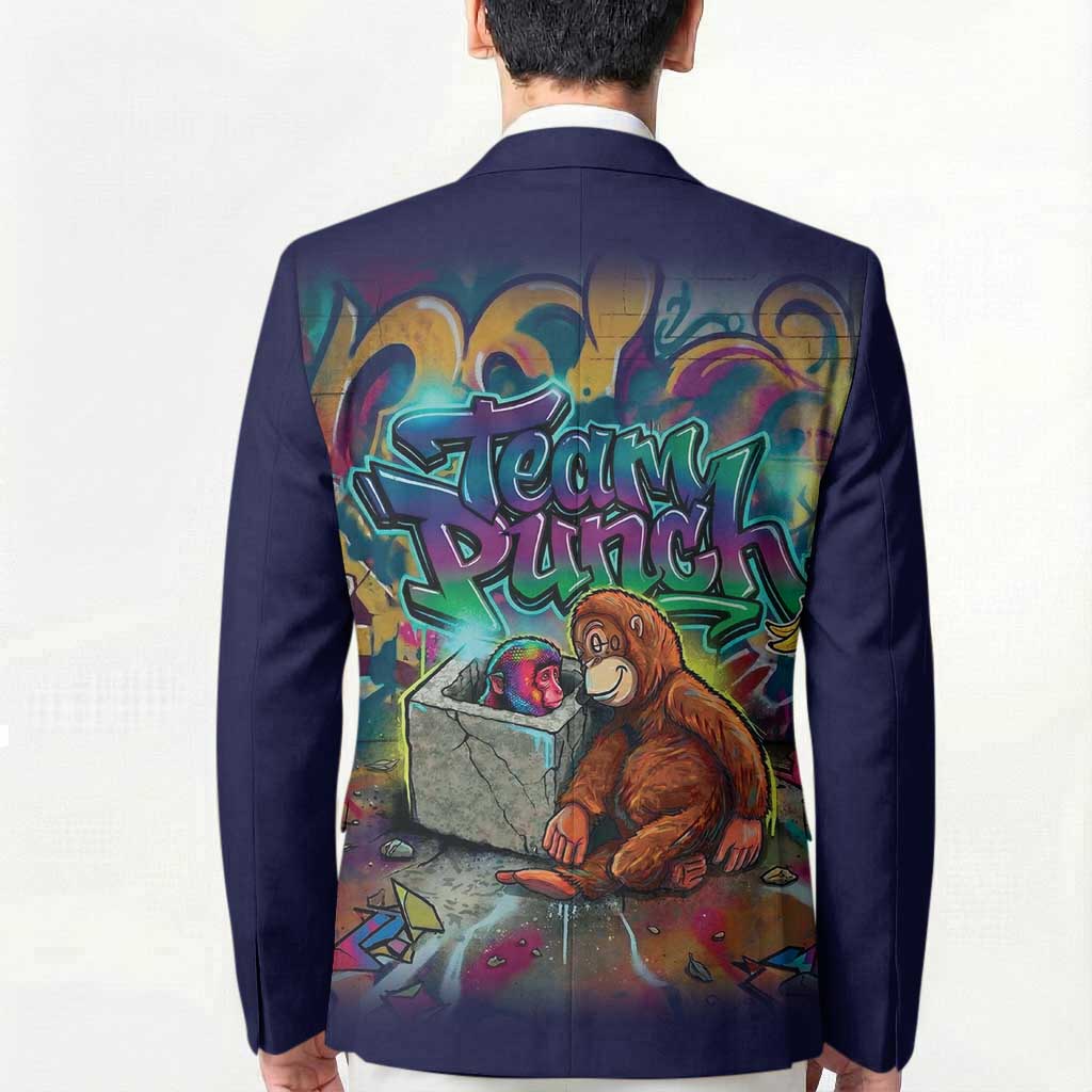 Team Punch The Monkey Blazer Baby Monkey Stay Strong Graffiti Style