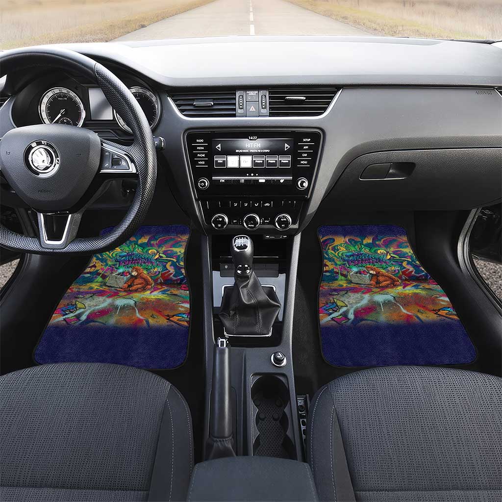 Team Punch The Monkey Car Mats Baby Monkey Stay Strong Graffiti Style