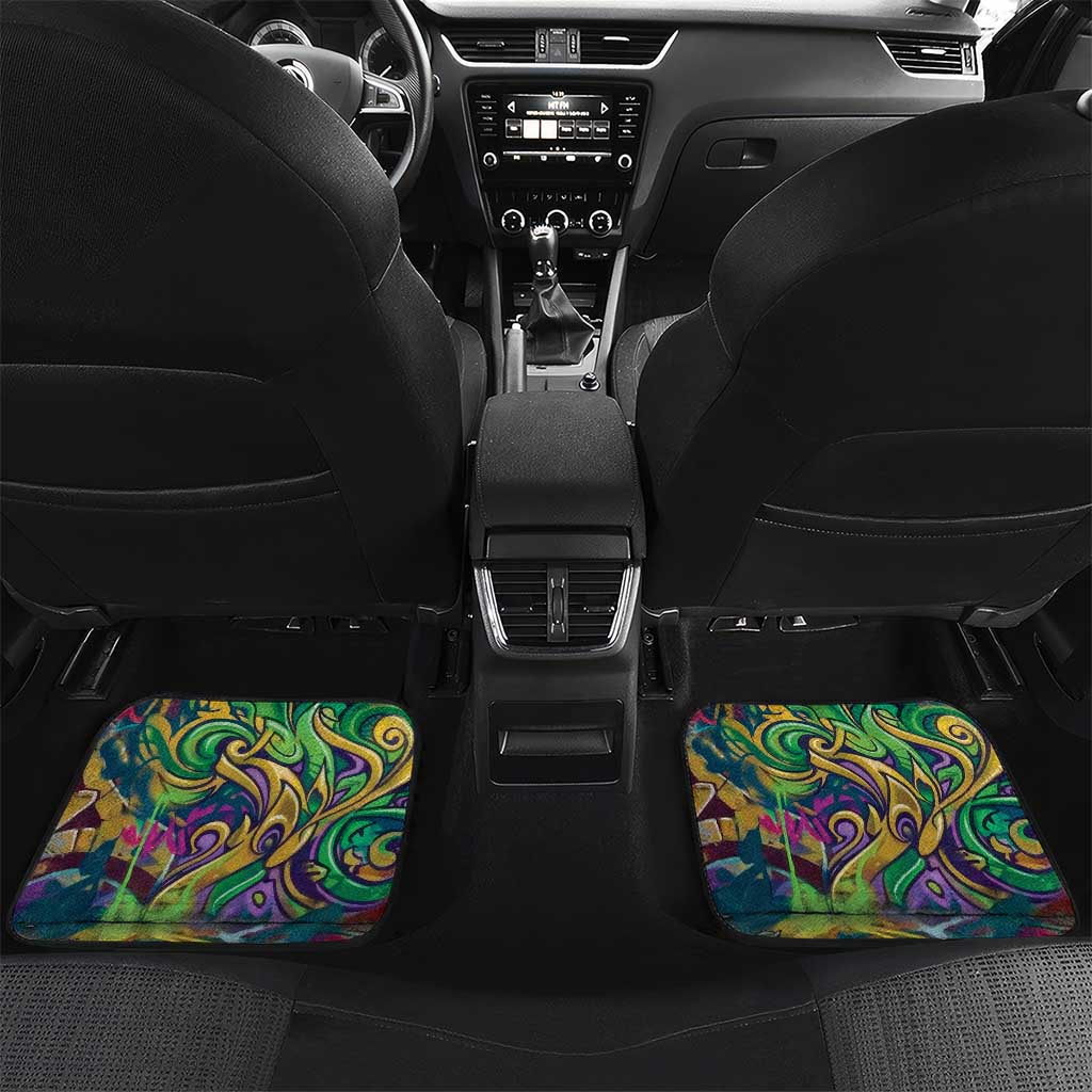 Team Punch The Monkey Car Mats Baby Monkey Stay Strong Graffiti Style