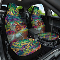 Team Punch The Monkey Car Seat Cover Baby Monkey Stay Strong Graffiti Style