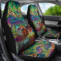 Team Punch The Monkey Car Seat Cover Baby Monkey Stay Strong Graffiti Style