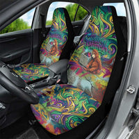 Team Punch The Monkey Car Seat Cover Baby Monkey Stay Strong Graffiti Style