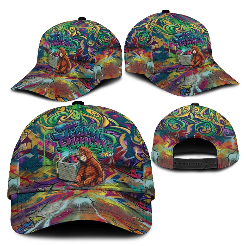 Team Punch The Monkey Classic Cap Baby Monkey Stay Strong Graffiti Style