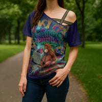 Team Punch The Monkey Cross Shoulder Shirt Baby Monkey Stay Strong Graffiti Style