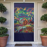 Team Punch The Monkey Door Cover Baby Monkey Stay Strong Graffiti Style