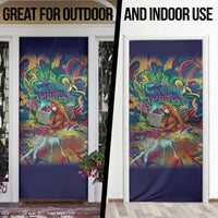 Team Punch The Monkey Door Cover Baby Monkey Stay Strong Graffiti Style