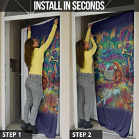 Team Punch The Monkey Door Cover Baby Monkey Stay Strong Graffiti Style