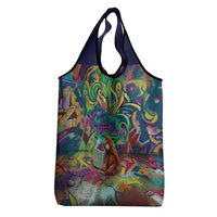 Team Punch The Monkey Grocery Bag Baby Monkey Stay Strong Graffiti Style
