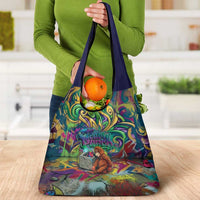 Team Punch The Monkey Grocery Bag Baby Monkey Stay Strong Graffiti Style