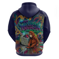 Team Punch The Monkey Hoodie Baby Monkey Stay Strong Graffiti Style