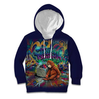 Team Punch The Monkey Kid Hoodie Baby Monkey Stay Strong Graffiti Style