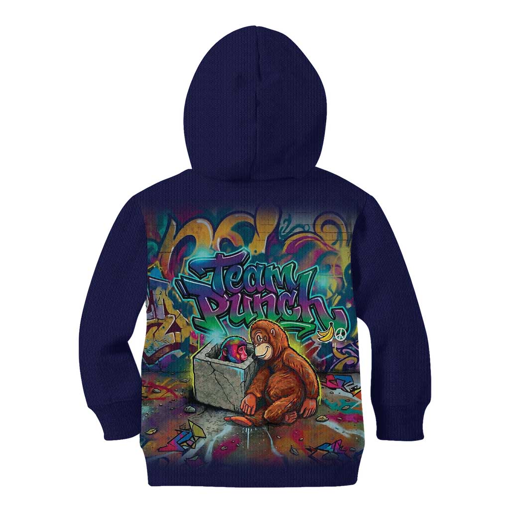 Team Punch The Monkey Kid Hoodie Baby Monkey Stay Strong Graffiti Style