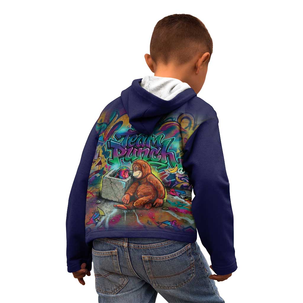 Team Punch The Monkey Kid Hoodie Baby Monkey Stay Strong Graffiti Style