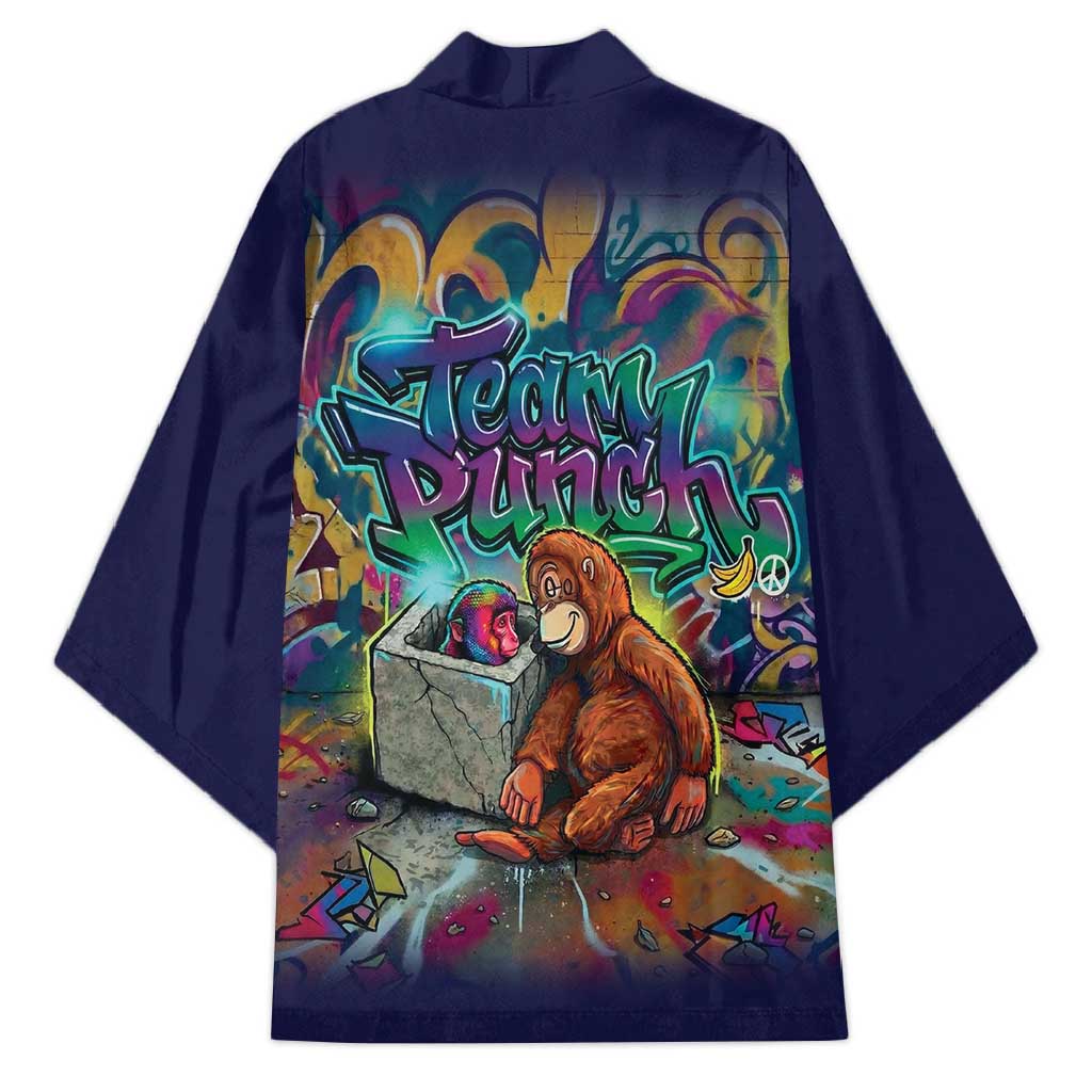 Team Punch The Monkey Kimono Baby Monkey Stay Strong Graffiti Style