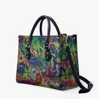 Team Punch The Monkey Leather Bag Baby Monkey Stay Strong Graffiti Style