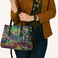 Team Punch The Monkey Leather Bag Baby Monkey Stay Strong Graffiti Style