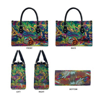 Team Punch The Monkey Leather Bag Baby Monkey Stay Strong Graffiti Style