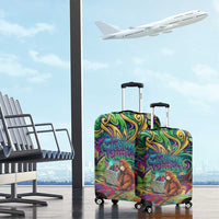 Team Punch The Monkey Luggage Cover Baby Monkey Stay Strong Graffiti Style