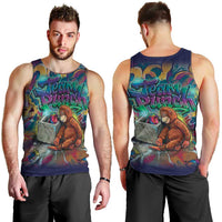 Team Punch The Monkey Men Tank Top Baby Monkey Stay Strong Graffiti Style