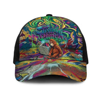 Team Punch The Monkey Mesh Trucker Cap Baby Monkey Stay Strong Graffiti Style