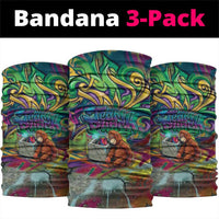 Team Punch The Monkey Neck Gaiter Baby Monkey Stay Strong Graffiti Style